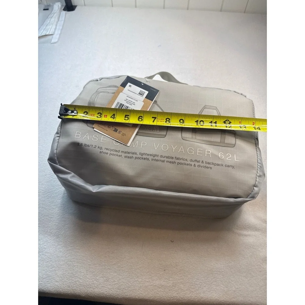 The North Face Base Camp Voyager Duffel Backpack 62L Soapstone NWT MSRP: $170